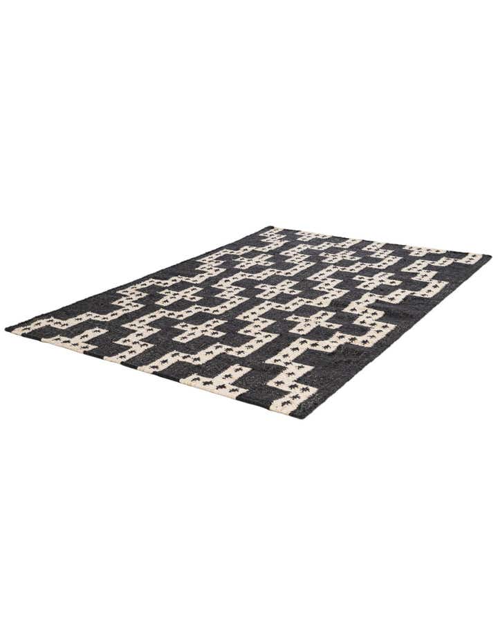 4' 1 x 6' 1 Hand Woven Kilim Wool Rug