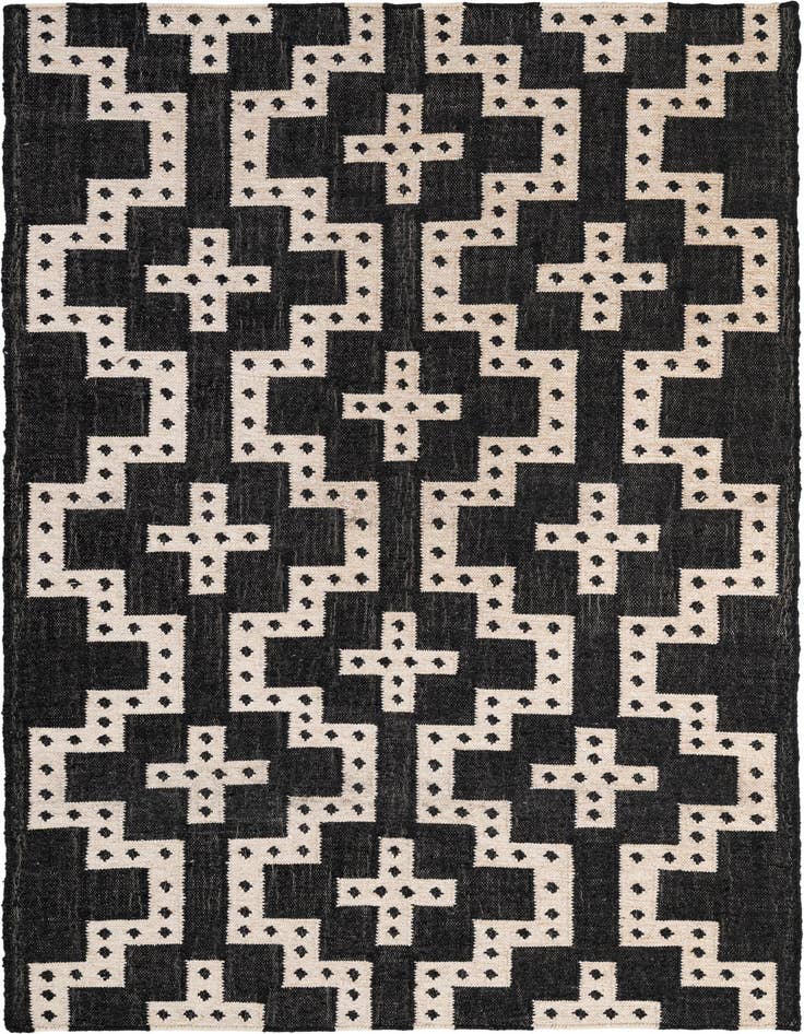Detail image of 5' 1 x 8' Hand Woven Kilim Wool Rug
