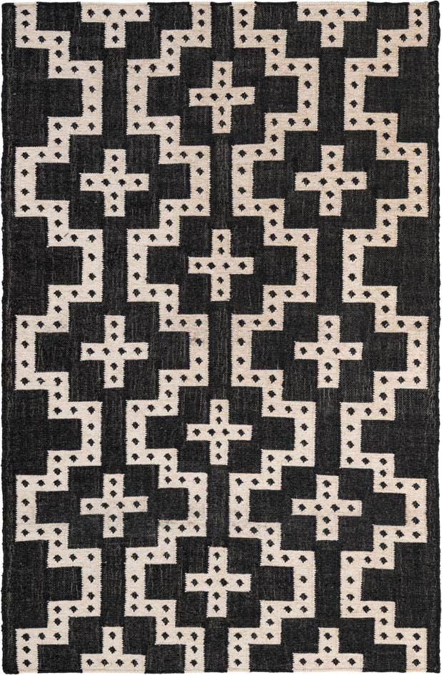 Detail image of 5' 1 x 8' Hand Woven Kilim Wool Rug