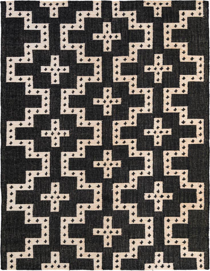 Detail image of 6' 1 x 9' Hand Woven Kilim Wool Rug