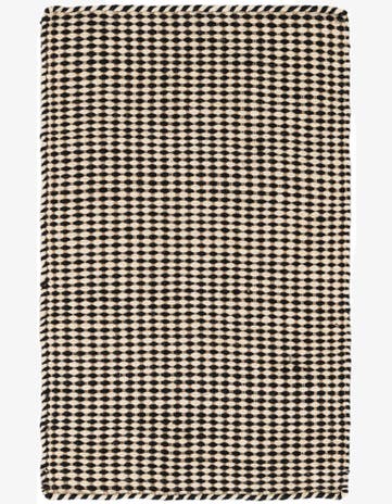 Black and White Hand Woven Laurel Handwoven Jute Rug