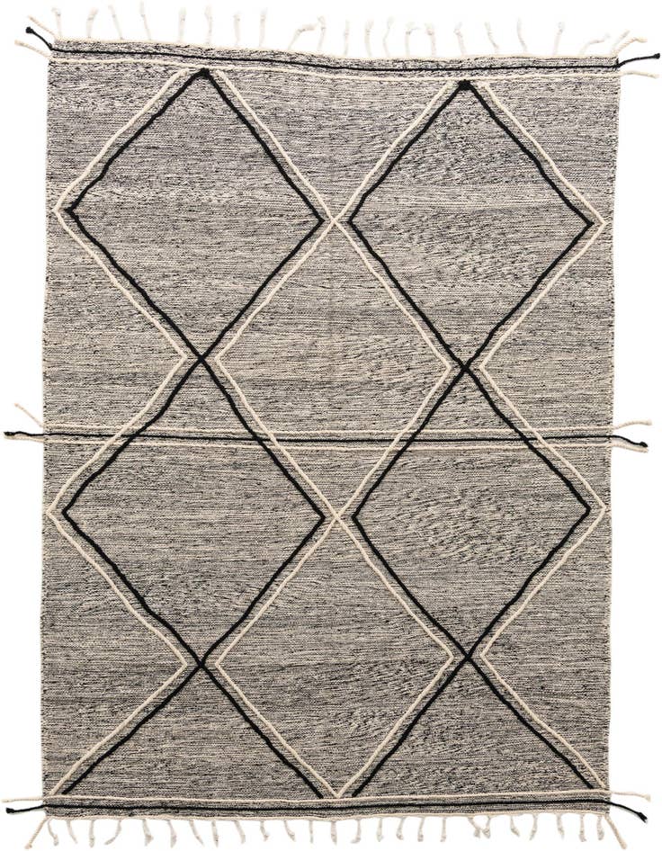 Detail image of 6' 4 x 10' Hand Knotted Moroccan Wool Rug