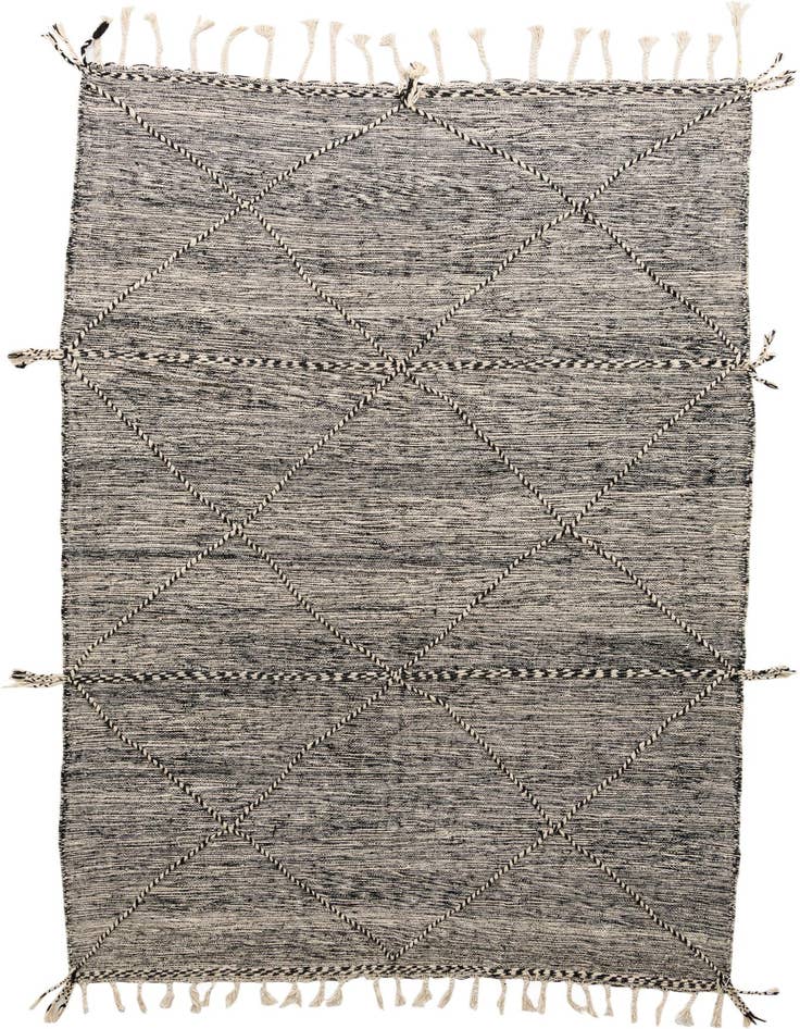 Detail image of 6' 4 x 9' 5 Hand Knotted Moroccan Wool Rug