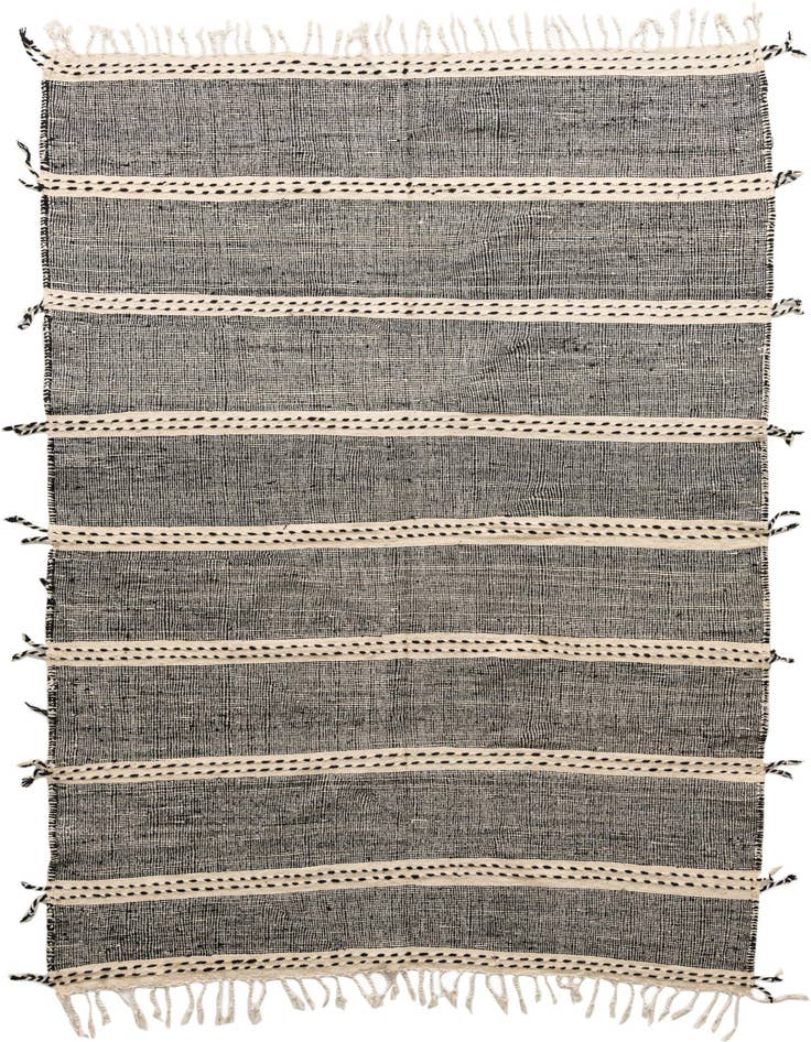 Detail image of 6' 6 x 9' 5 Hand Knotted Moroccan Wool Rug