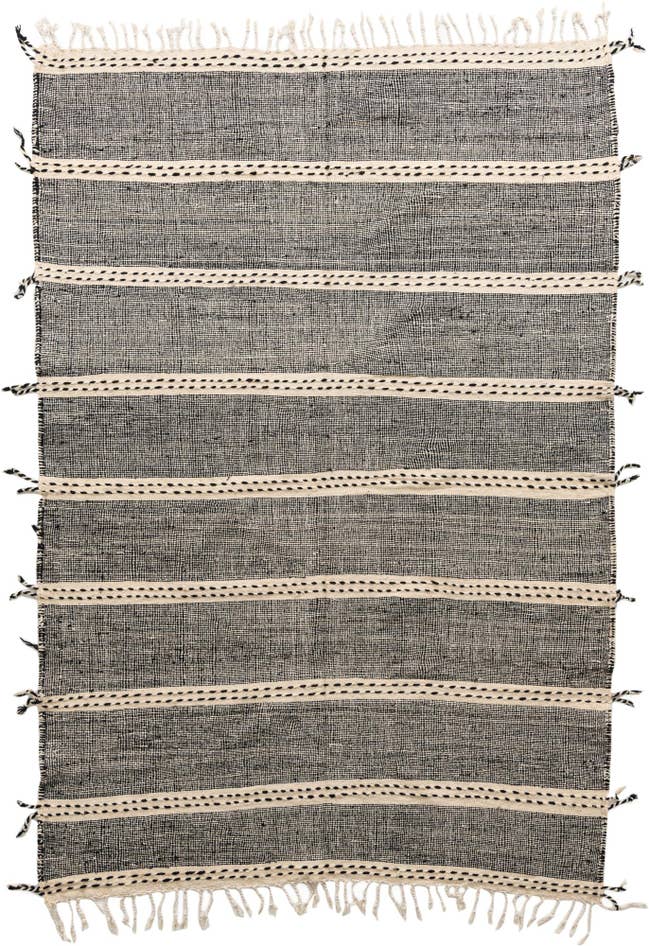 Detail image of 6' 6 x 9' 5 Hand Knotted Moroccan Wool Rug