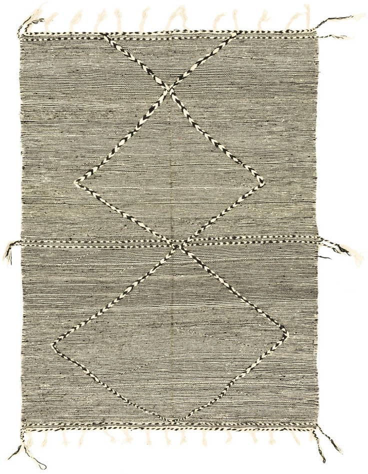 Detail image of 4' 11 x 8' 4 Hand Knotted Moroccan Wool Rug