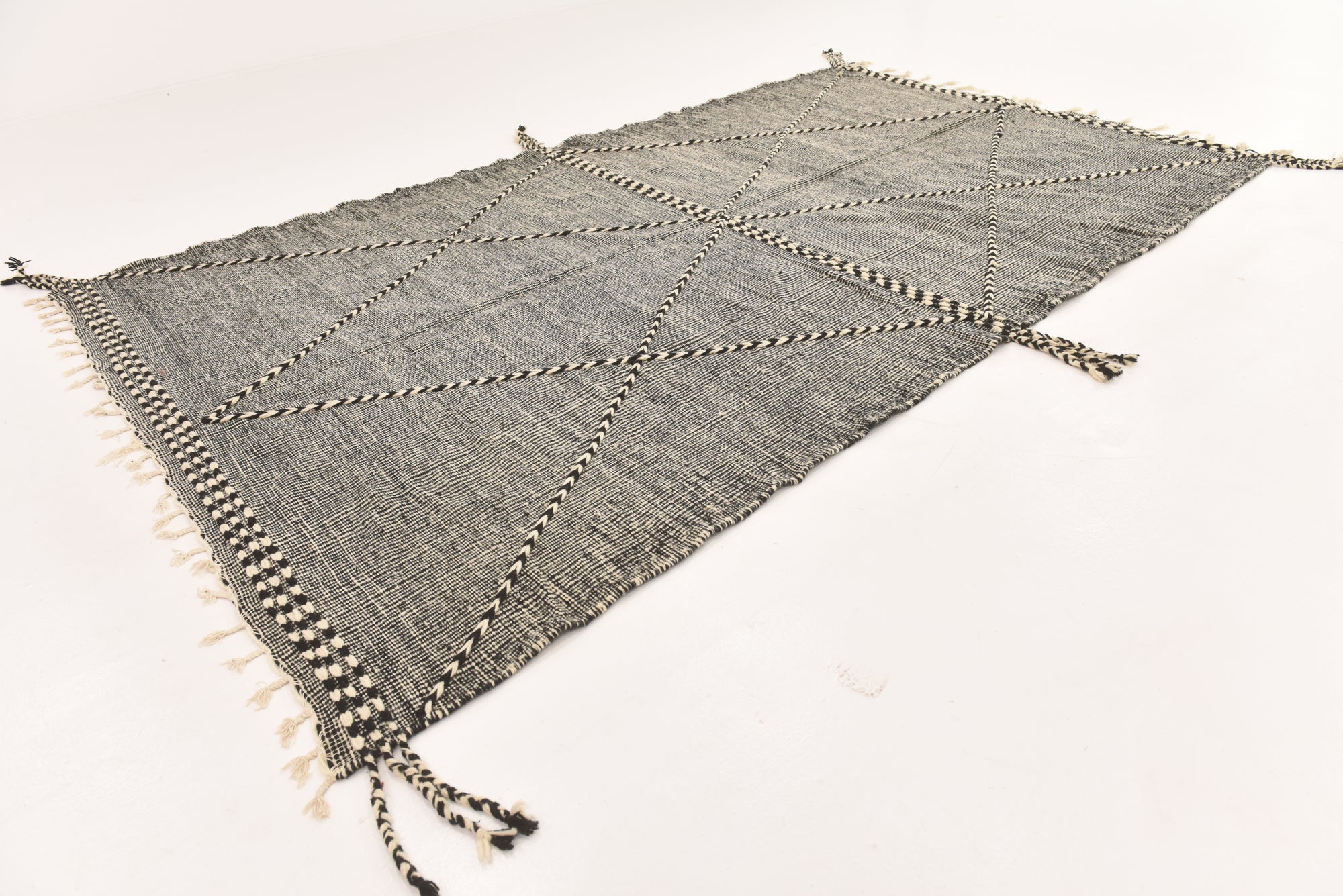 6' 10 x 11' 6 Hand Knotted Moroccan Wool Rug