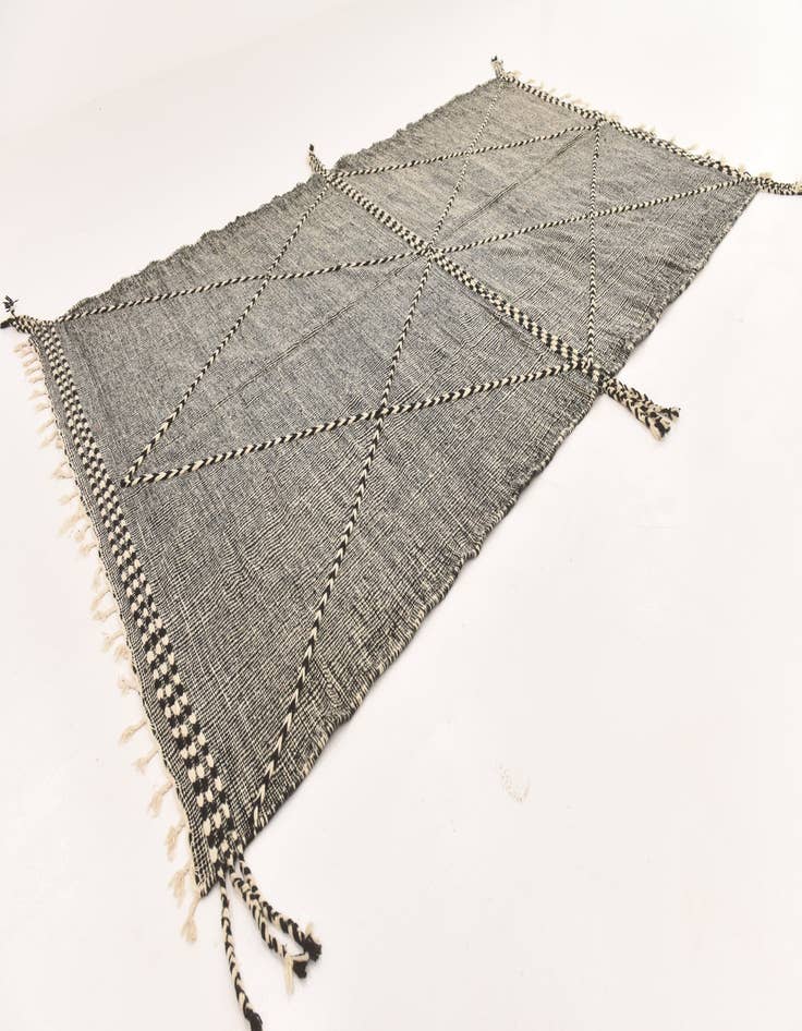 Detail image of 6' 10 x 11' 6  Hand Knotted Moroccan Wool Rug