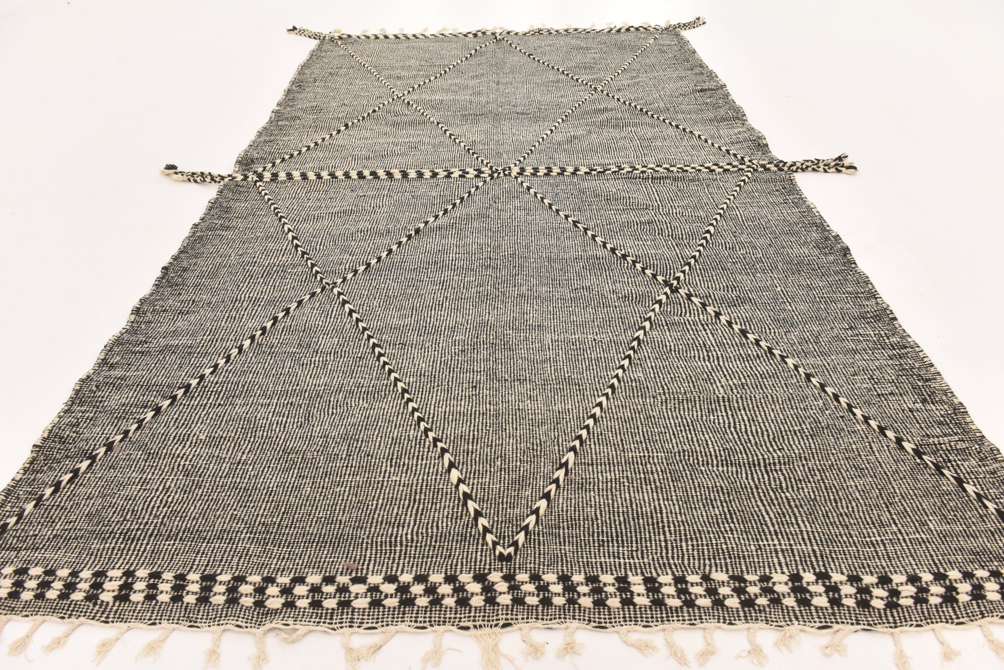 6' 10 x 11' 6 Hand Knotted Moroccan Wool Rug