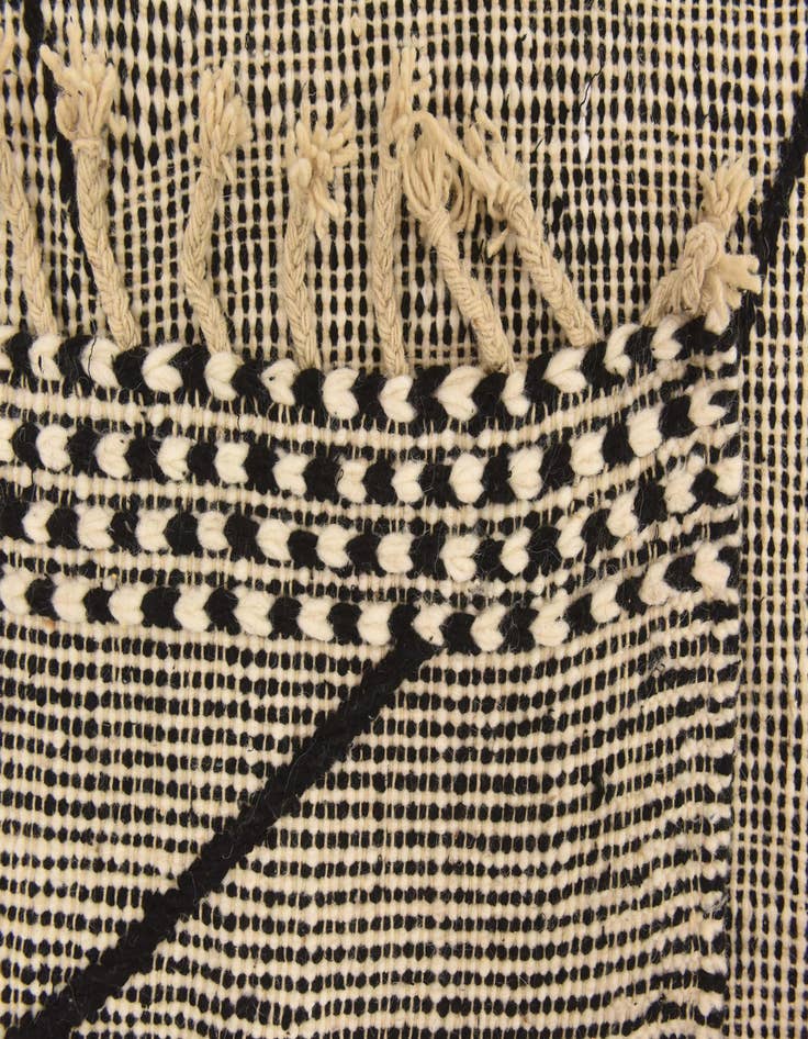 Detail image of 6' 2 x 9' 6  Hand Knotted Moroccan Wool Rug