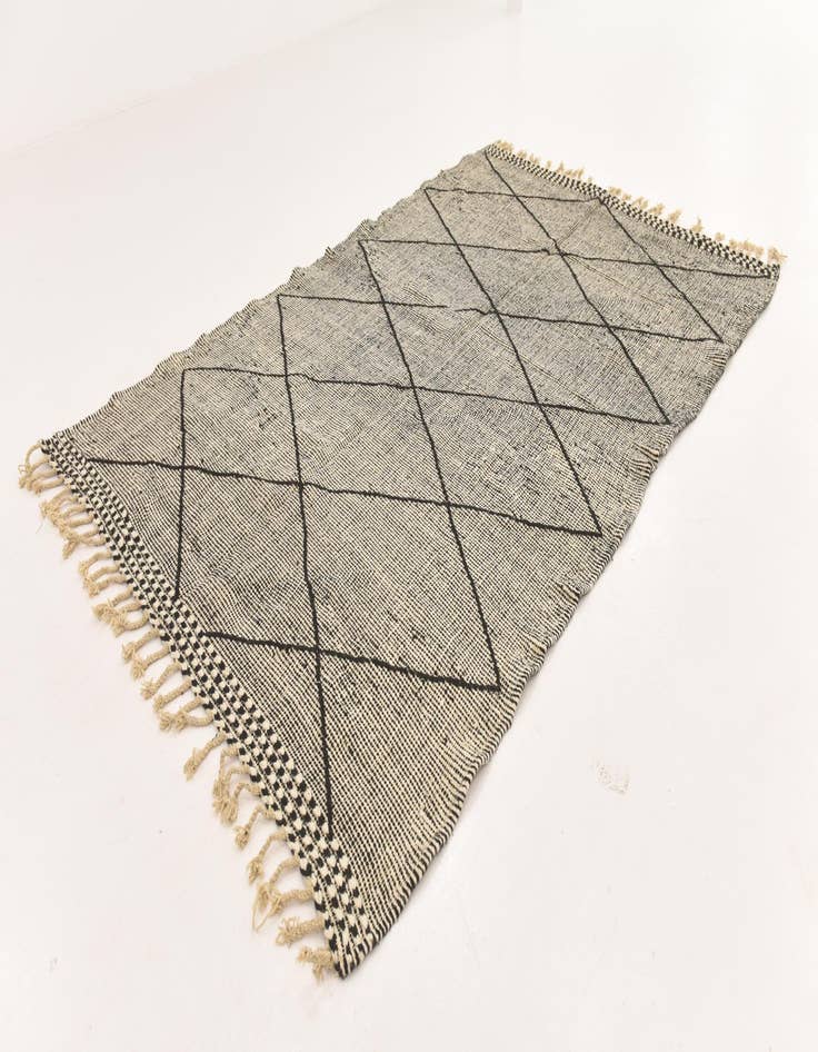 Detail image of 6' 2 x 9' 6  Hand Knotted Moroccan Wool Rug