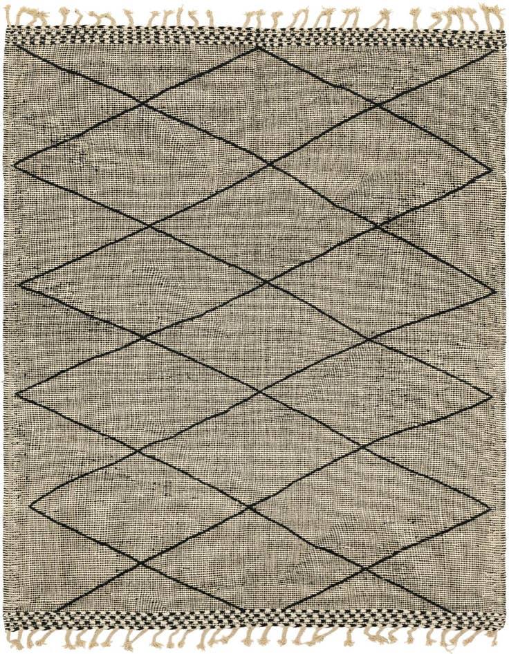Detail image of 6' 2 x 9' 6 Hand Knotted Moroccan Wool Rug