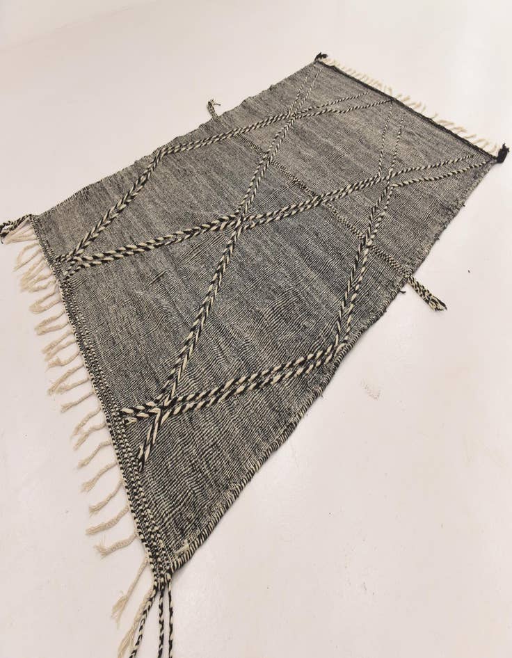 Detail image of 6' 5 x 10' 3  Hand Knotted Moroccan Wool Rug