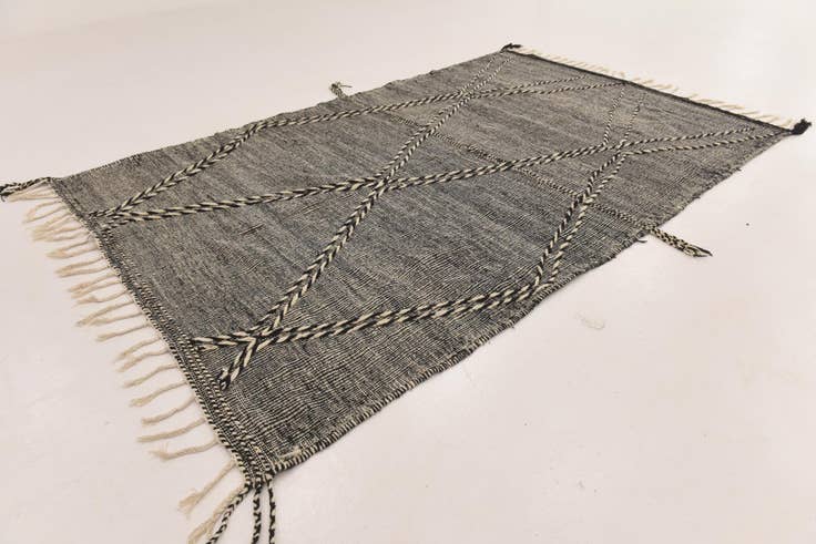 Detail image of 6' 5 x 10' 3 Hand Knotted Moroccan Wool Rug