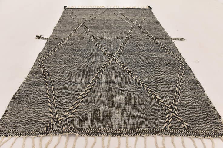 Detail image of 6' 5 x 10' 3 Hand Knotted Moroccan Wool Rug