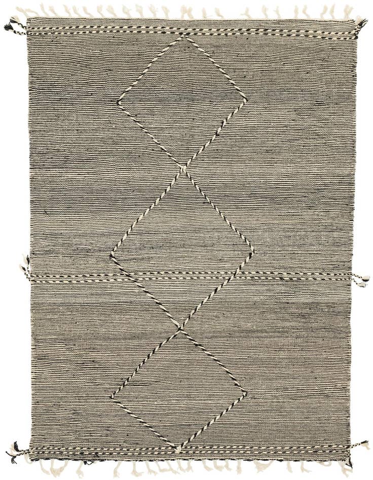 Detail image of 5' 6 x 8' 6 Hand Knotted Moroccan Wool Rug