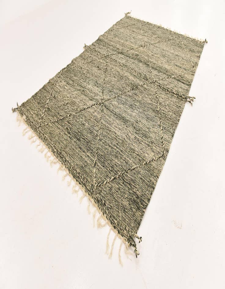 Detail image of 6' 8 x 10'  Hand Knotted Moroccan Wool Rug