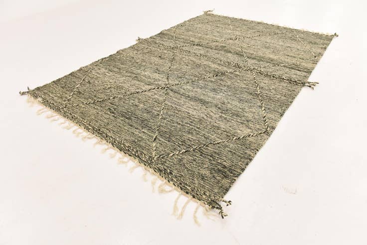 Detail image of 6' 8 x 10' Hand Knotted Moroccan Wool Rug