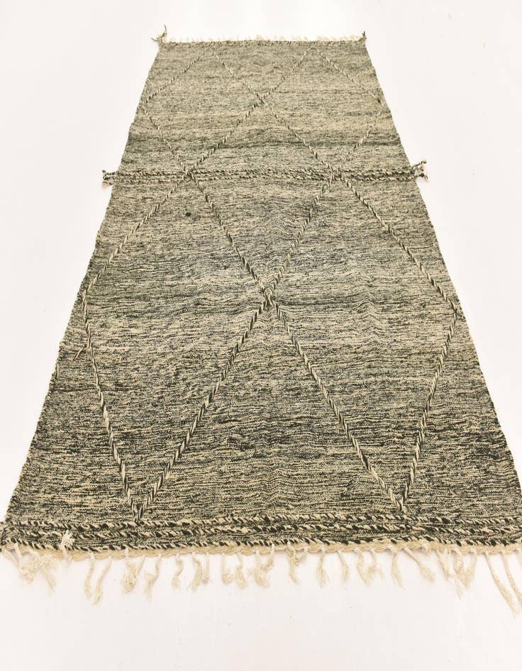 Detail image of 6' 8 x 10'  Hand Knotted Moroccan Wool Rug