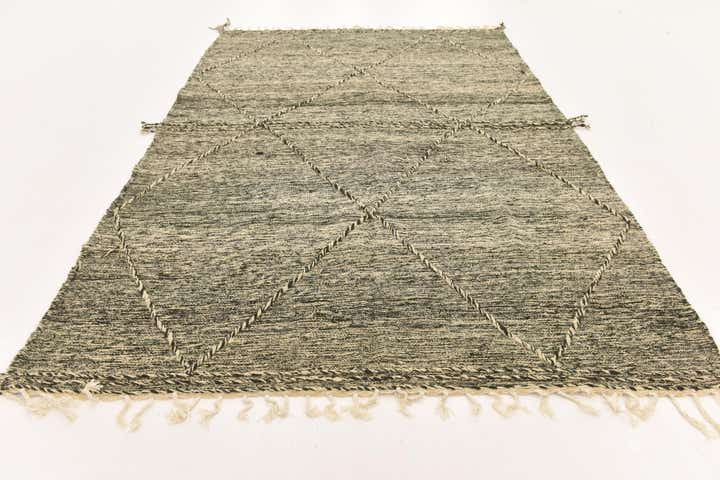 6' 8 x 10' Hand Knotted Moroccan Wool Rug