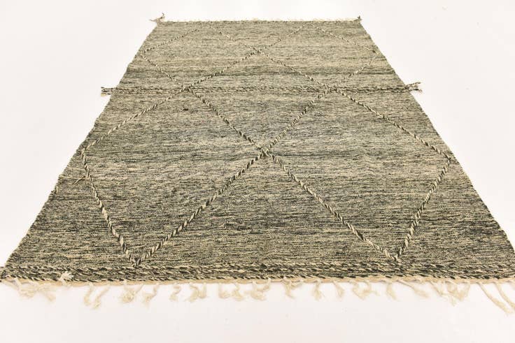 Detail image of 6' 8 x 10' Hand Knotted Moroccan Wool Rug