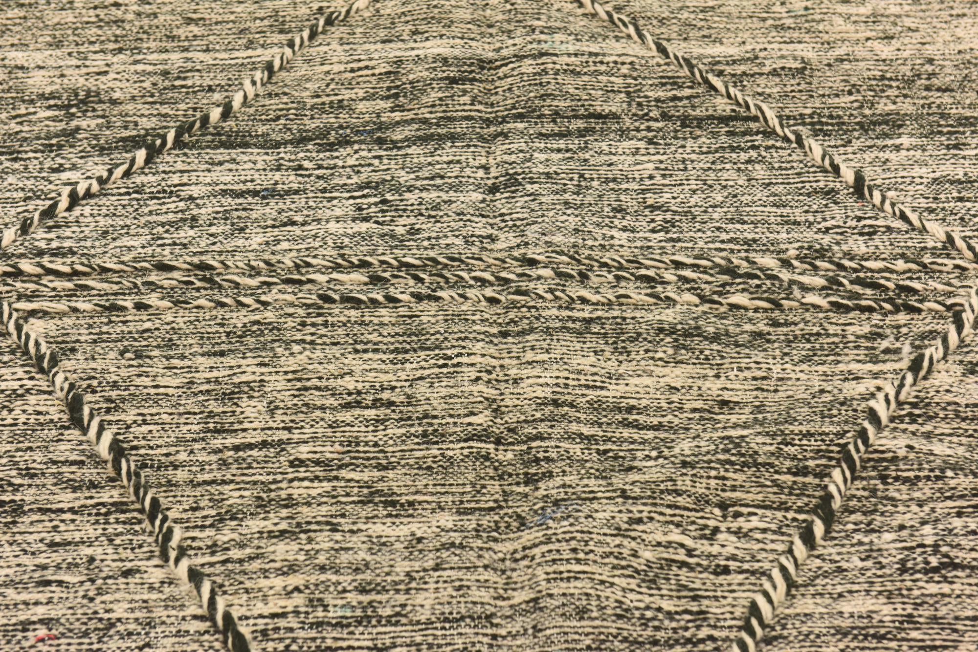 6' 8 x 10' Hand Knotted Moroccan Wool Rug