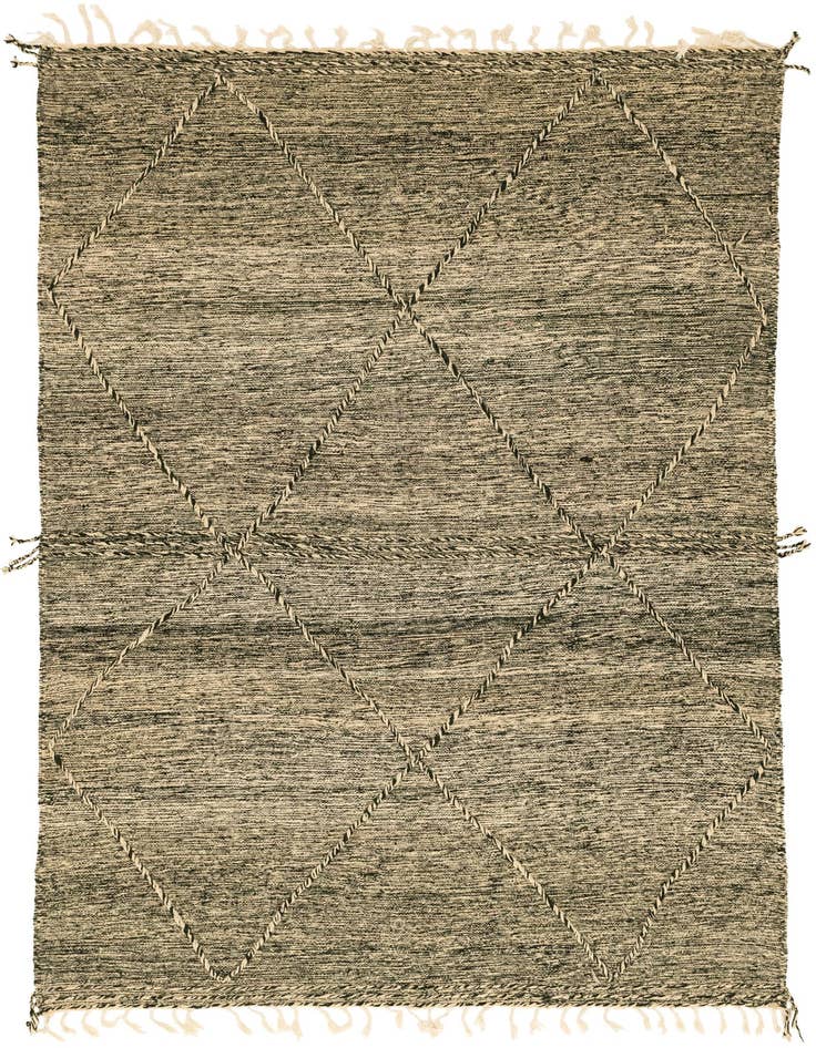 Detail image of 6' 8 x 10' Hand Knotted Moroccan Wool Rug