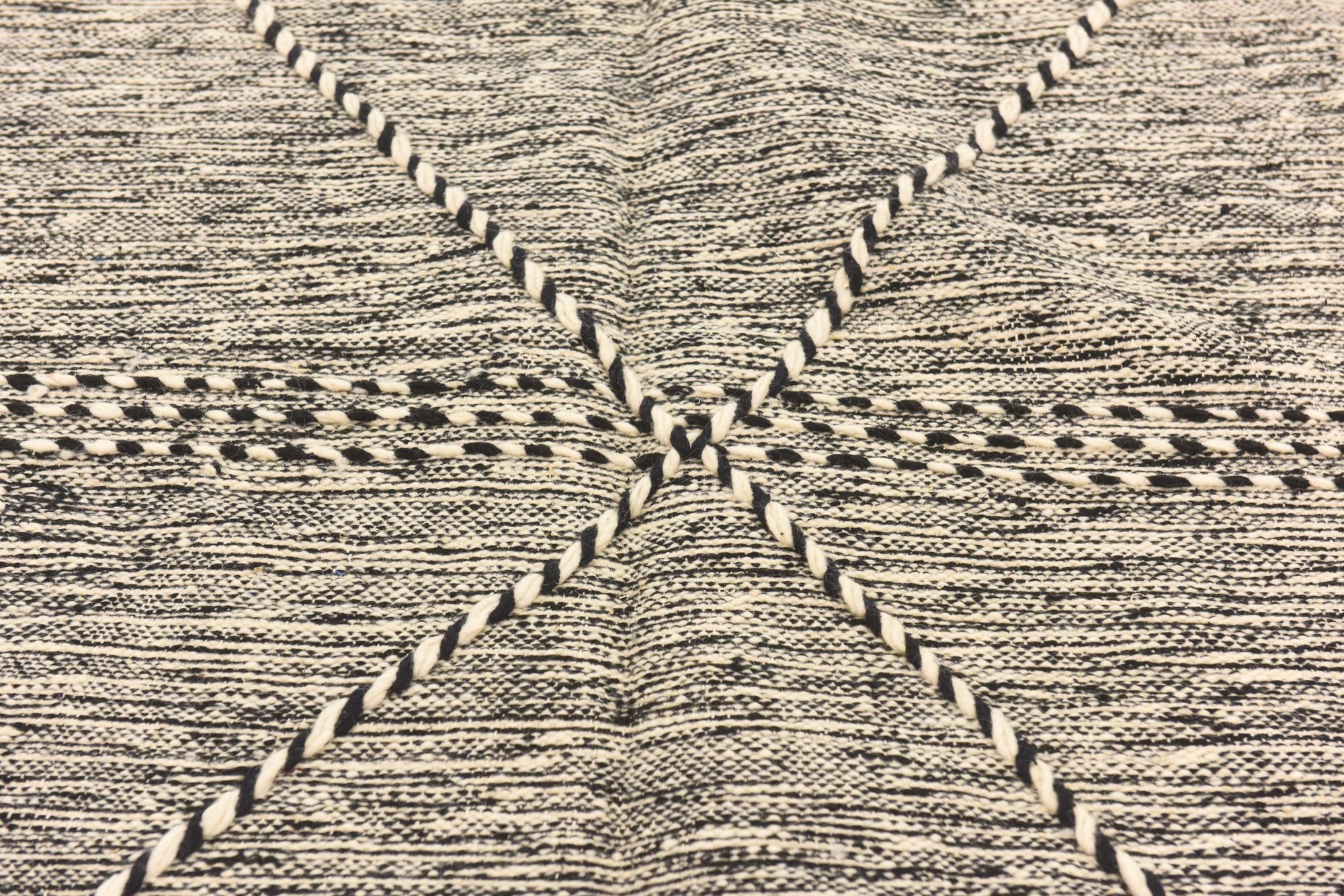 6' 7 x 9' 10 Hand Knotted Moroccan Wool Rug