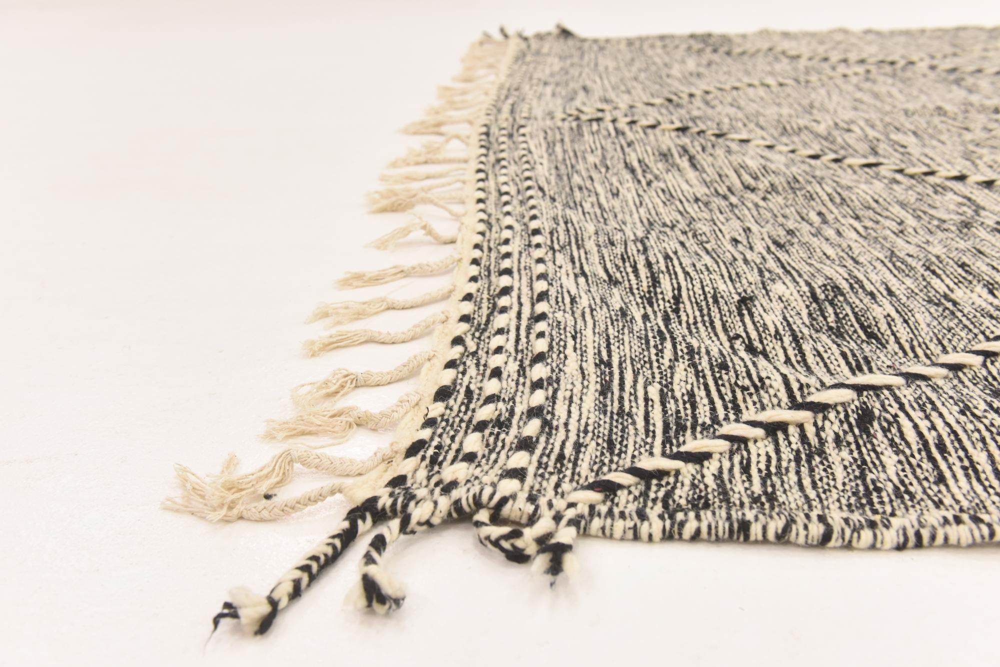 6' 7 x 9' 10 Hand Knotted Moroccan Wool Rug