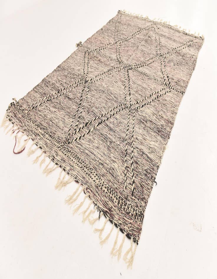 Detail image of 6' 7 x 10'  Hand Knotted Moroccan Wool Rug