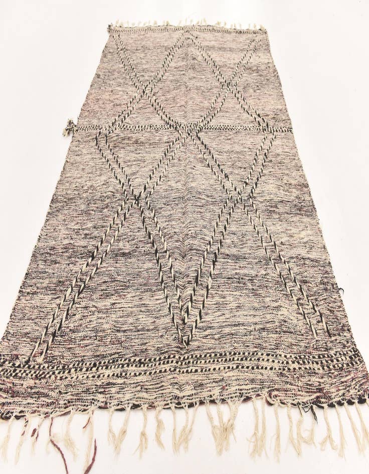 Detail image of 6' 7 x 10'  Hand Knotted Moroccan Wool Rug
