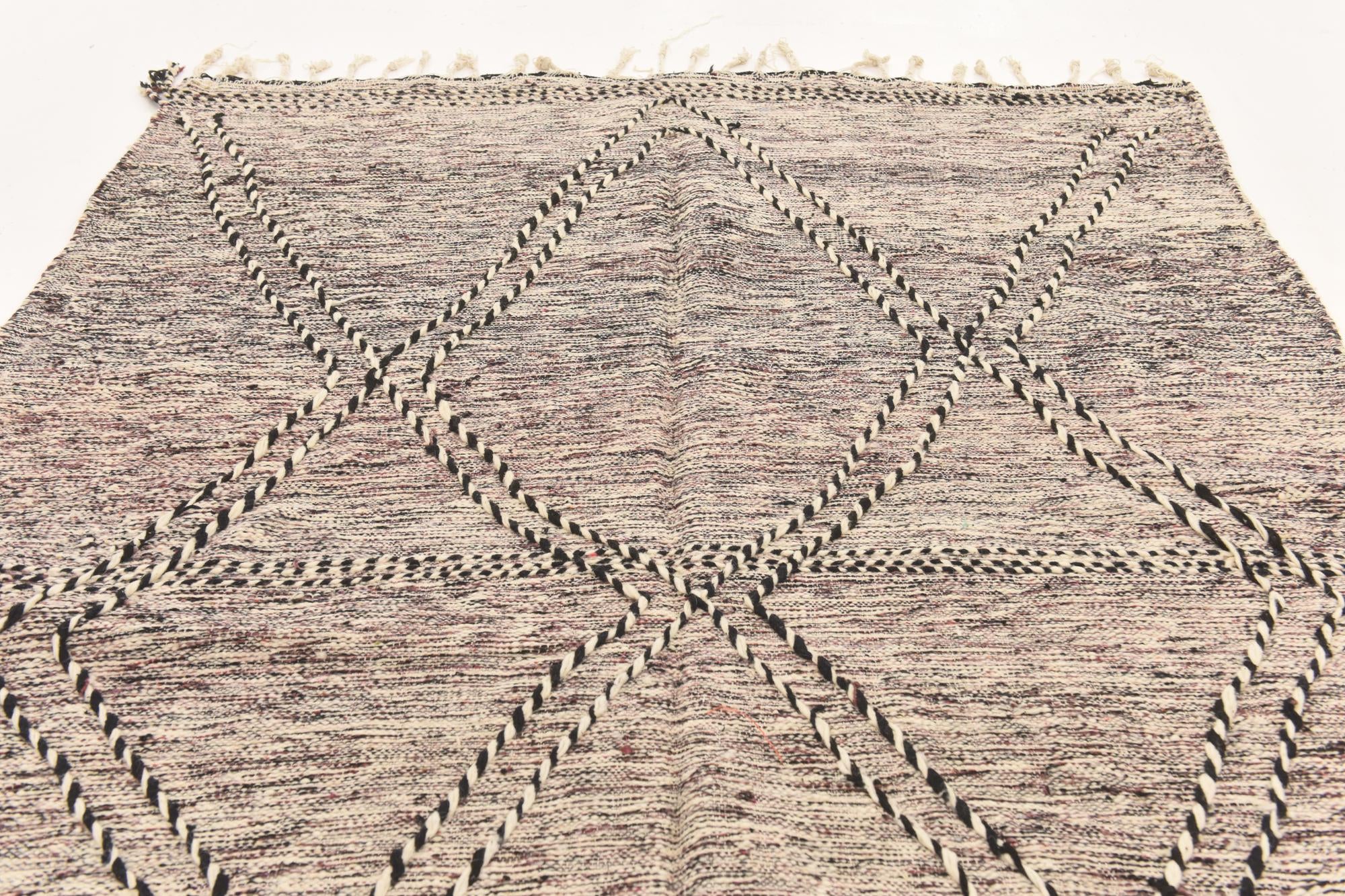 6' 7 x 10' Hand Knotted Moroccan Wool Rug