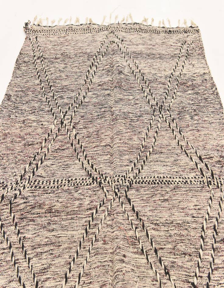 Detail image of 6' 7 x 10'  Hand Knotted Moroccan Wool Rug