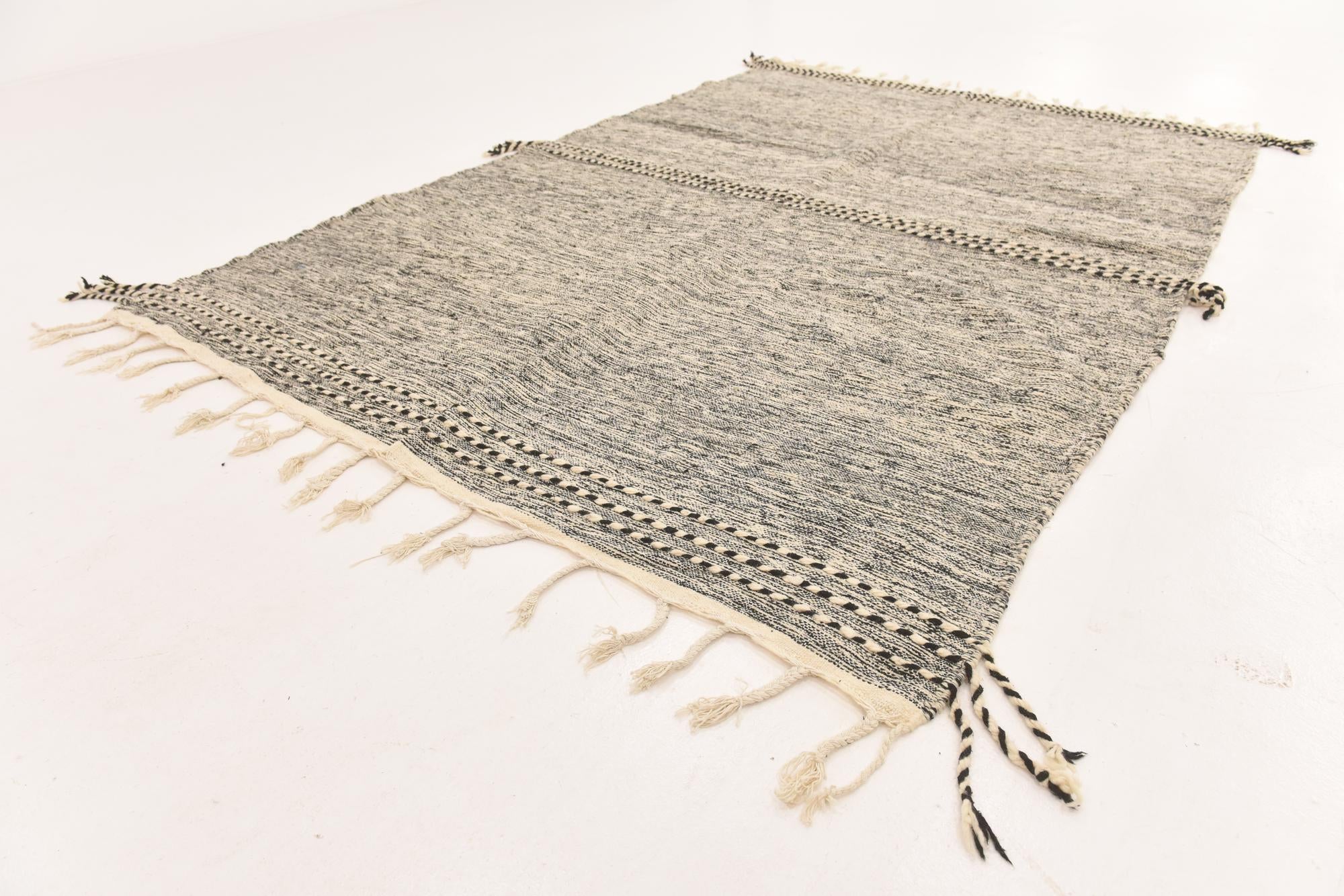 6' 4 x 9' 5 Hand Knotted Moroccan Wool Rug