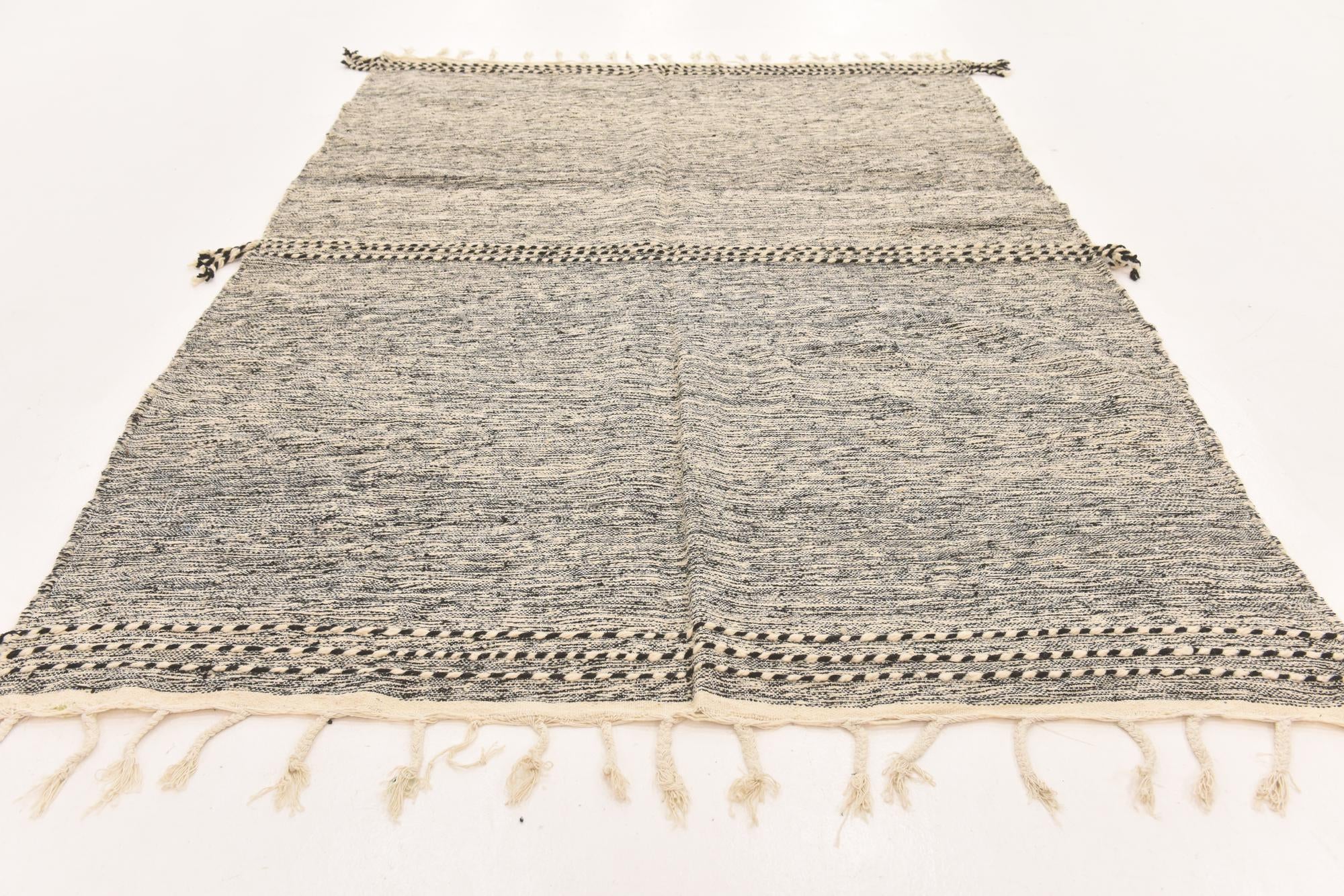6' 4 x 9' 5 Hand Knotted Moroccan Wool Rug