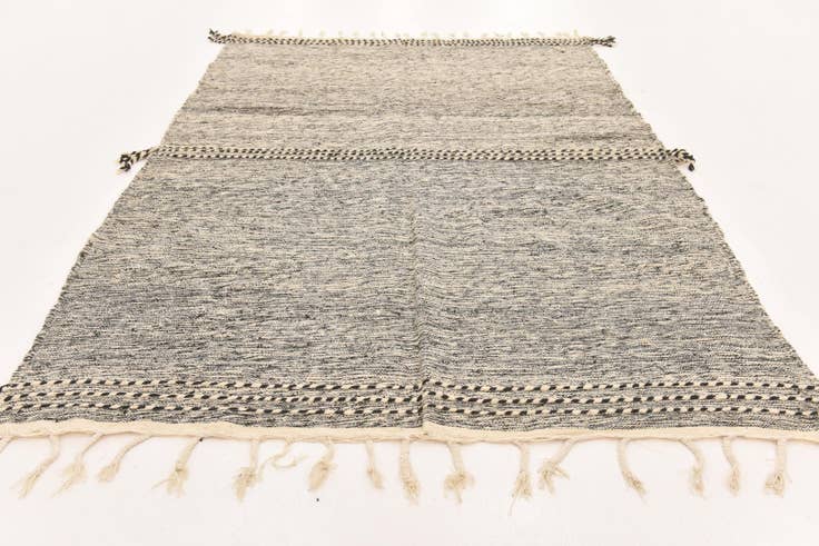 Detail image of 6' 4 x 9' 5 Hand Knotted Moroccan Wool Rug