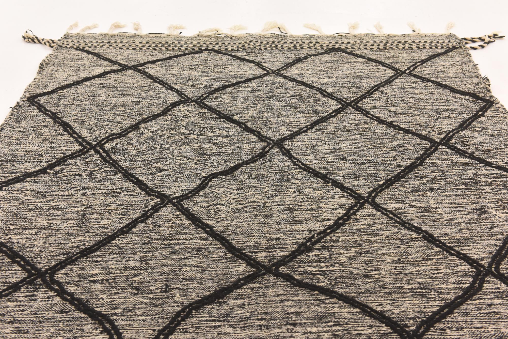 6' 4 x 10' 3 Hand Knotted Moroccan Wool Rug