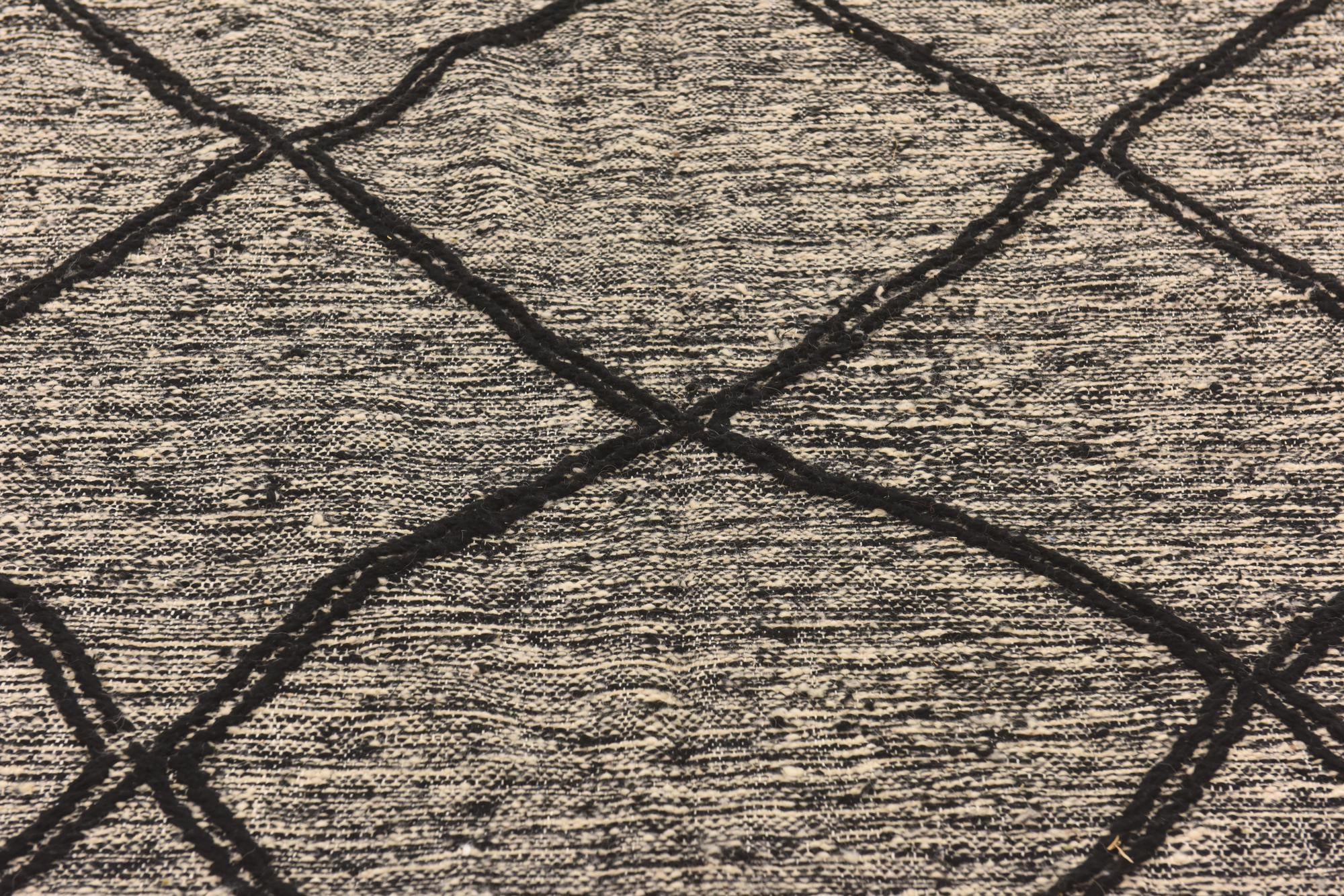 6' 4 x 10' 3 Hand Knotted Moroccan Wool Rug