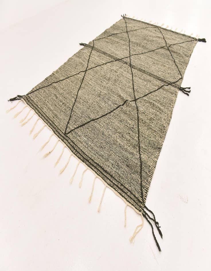 Detail image of 6' 6 x 10' 4  Hand Knotted Moroccan Wool Rug