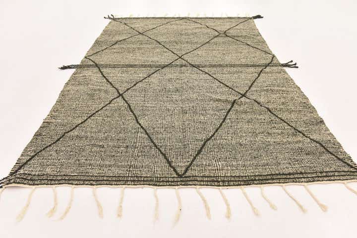 6' 6 x 10' 4 Hand Knotted Moroccan Wool Rug