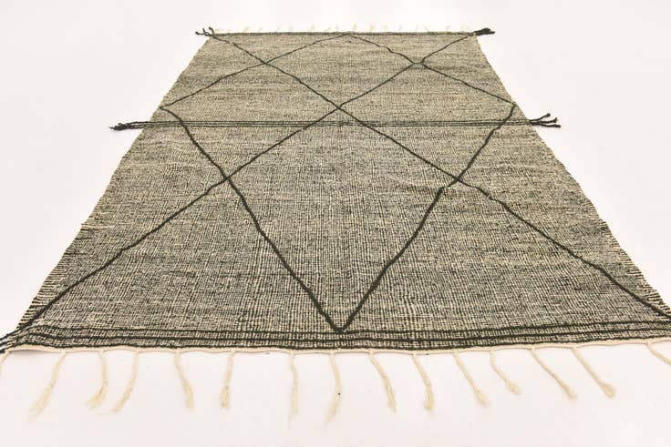 Detail image of 6' 6 x 10' 4 Hand Knotted Moroccan Wool Rug