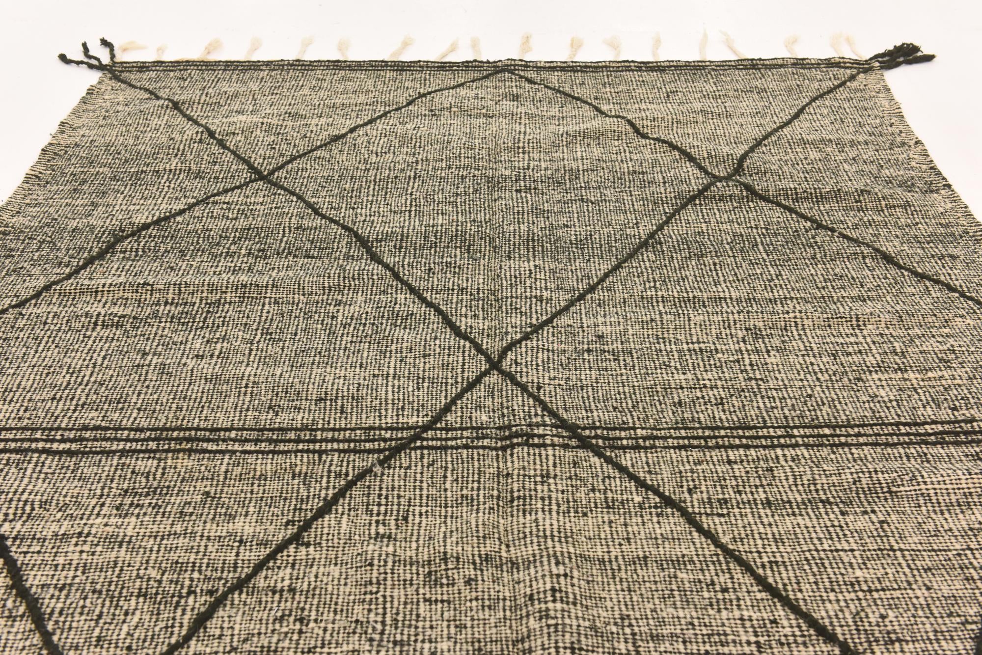 6' 6 x 10' 4 Hand Knotted Moroccan Wool Rug