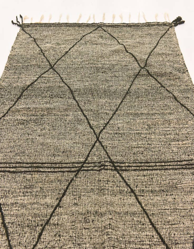 Detail image of 6' 6 x 10' 4  Hand Knotted Moroccan Wool Rug