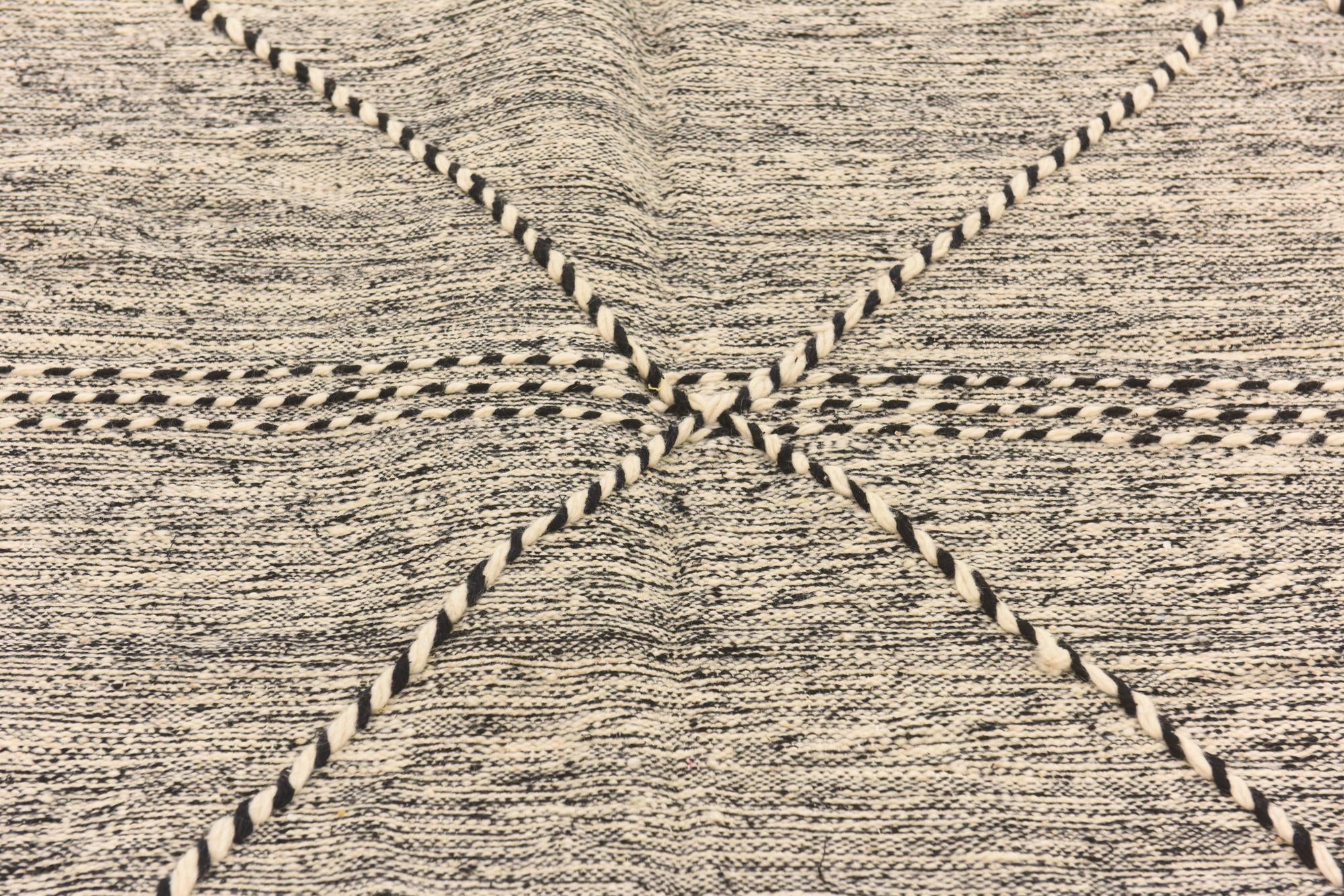 6' 8 x 10' Hand Knotted Moroccan Wool Rug