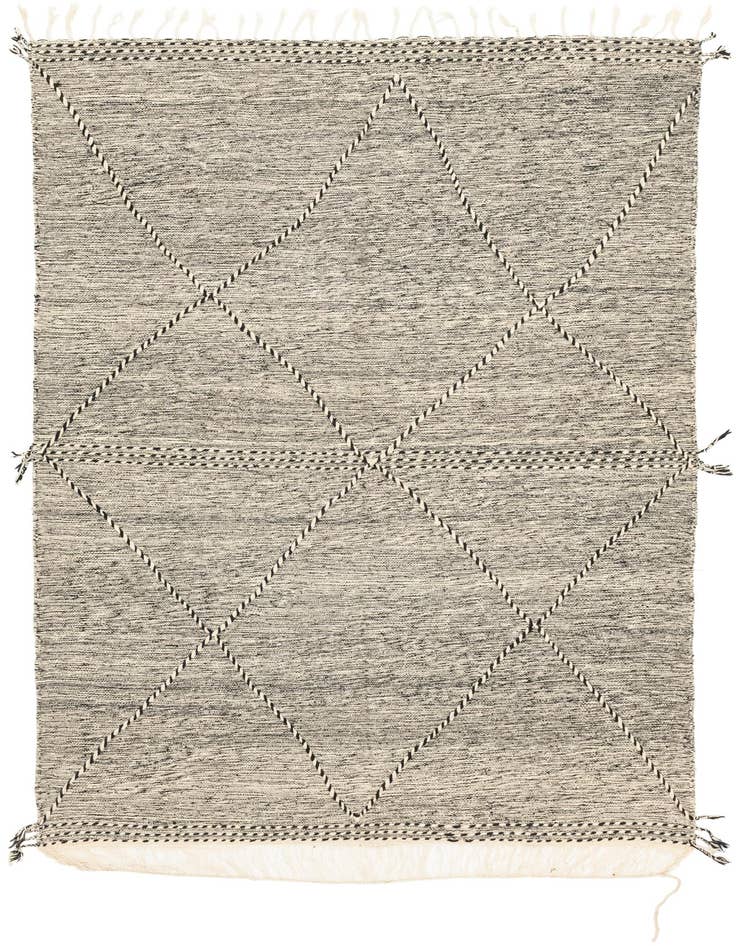 Detail image of 6' 8 x 10' Hand Knotted Moroccan Wool Rug