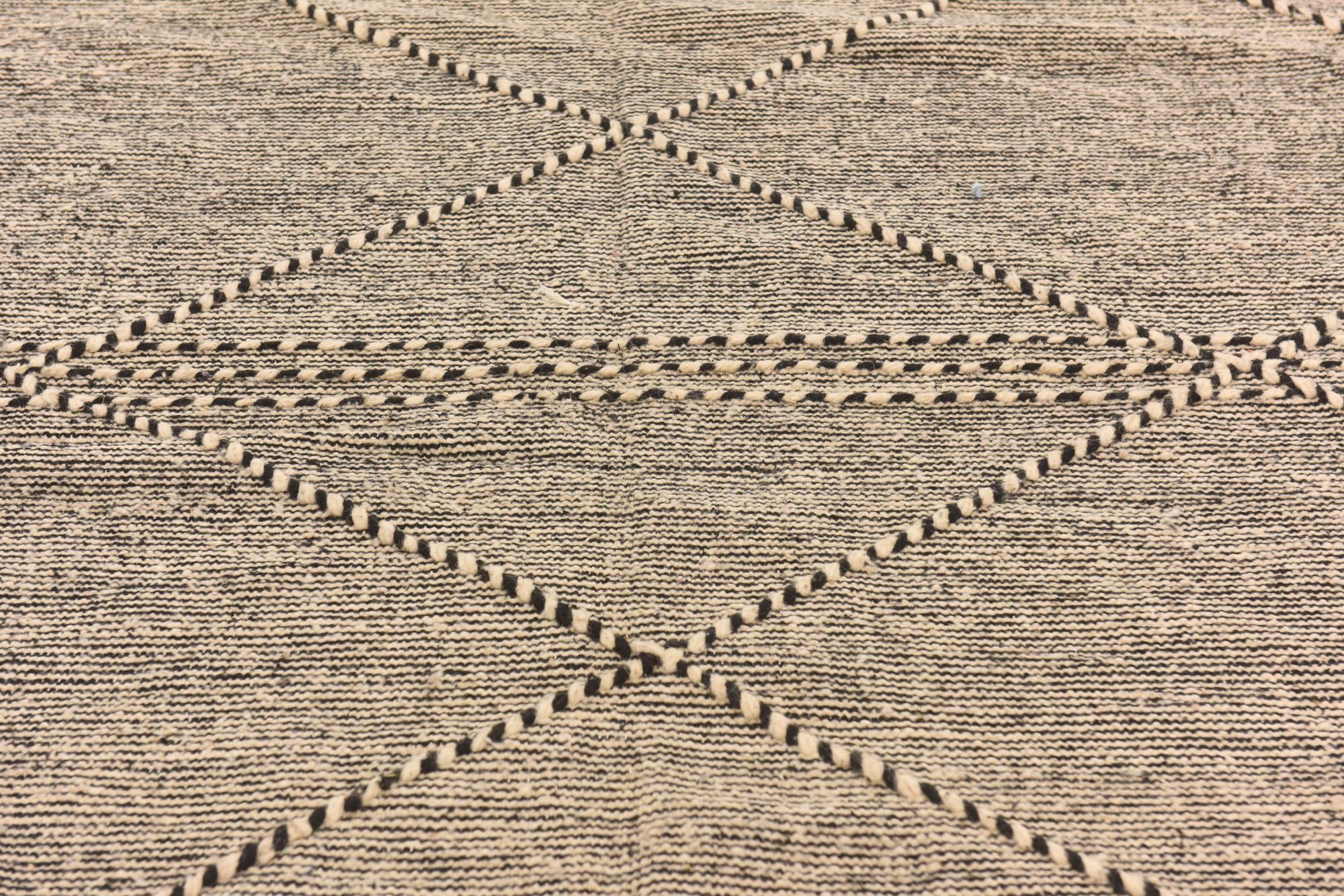 6' 7 x 10' 10 Hand Knotted Moroccan Wool Rug
