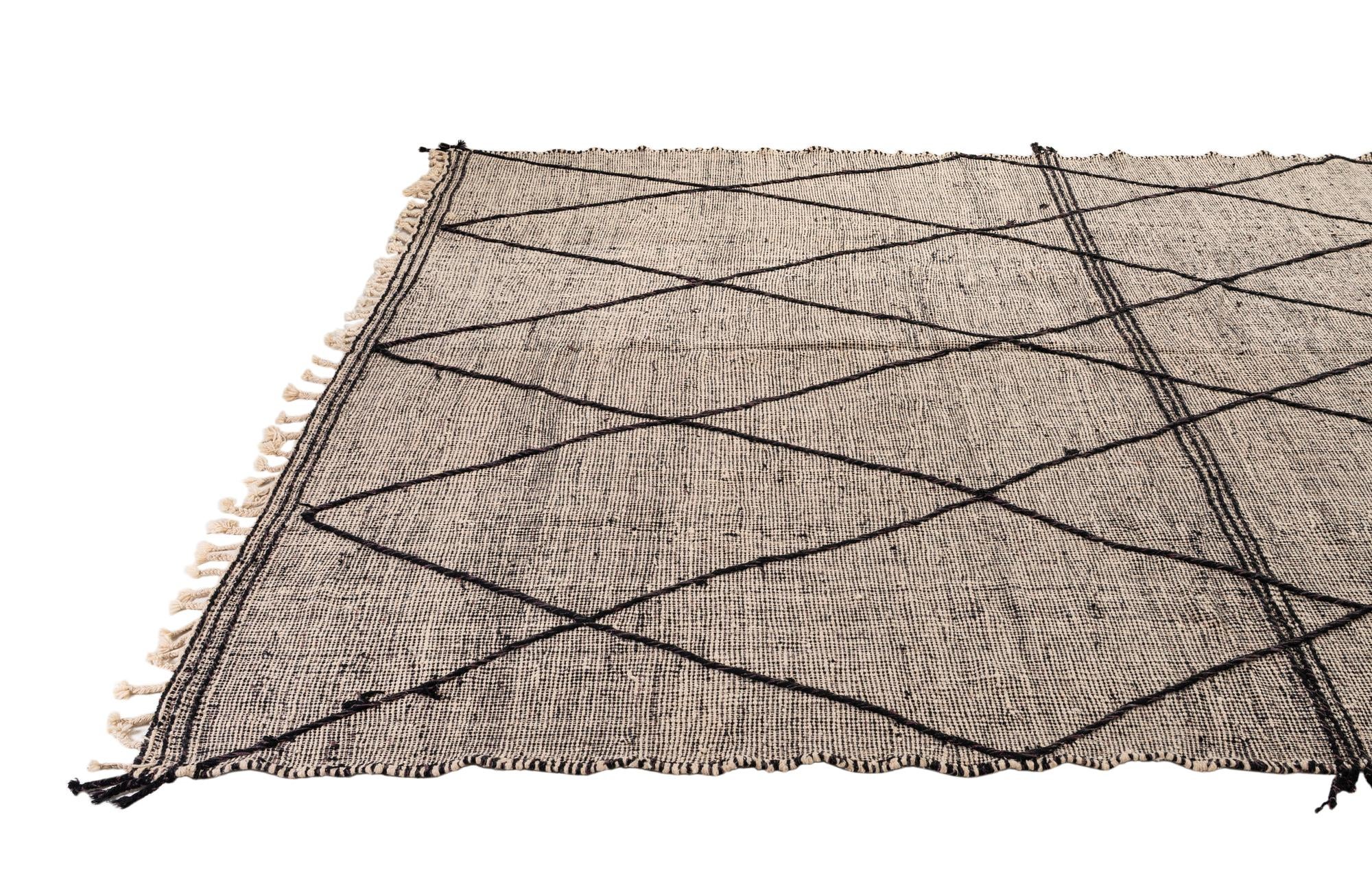 10' 4 x 12' 11 Hand Knotted Moroccan Wool Rug