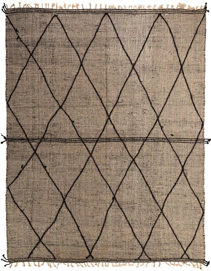 Detail image of 10' 4 x 12' 11 Hand Knotted Moroccan Wool Rug