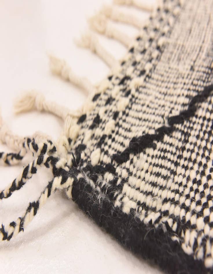 Detail image of 6' x 10'  Hand Knotted Moroccan Wool Rug