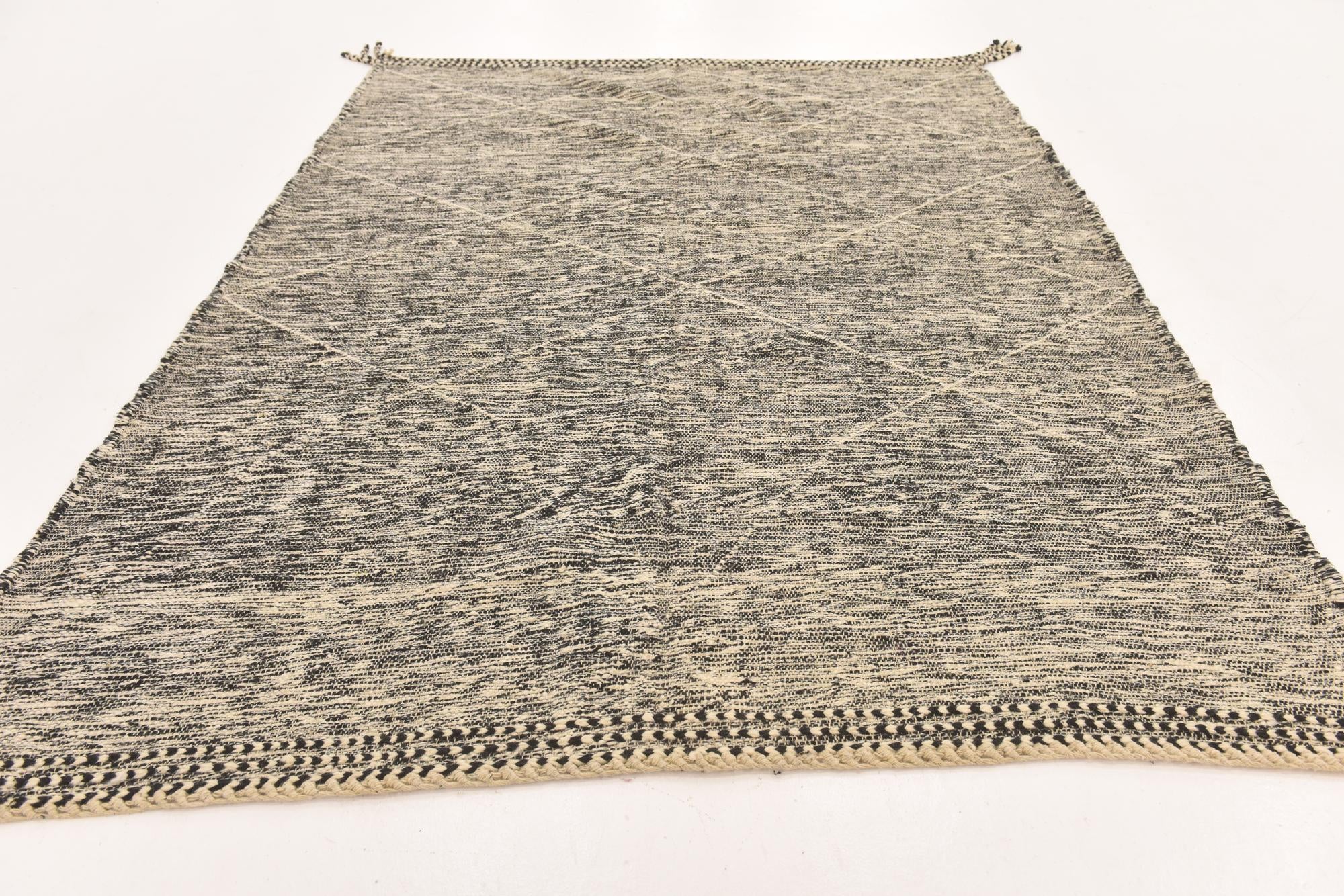6' 8 x 9' 5 Hand Knotted Moroccan Wool Rug
